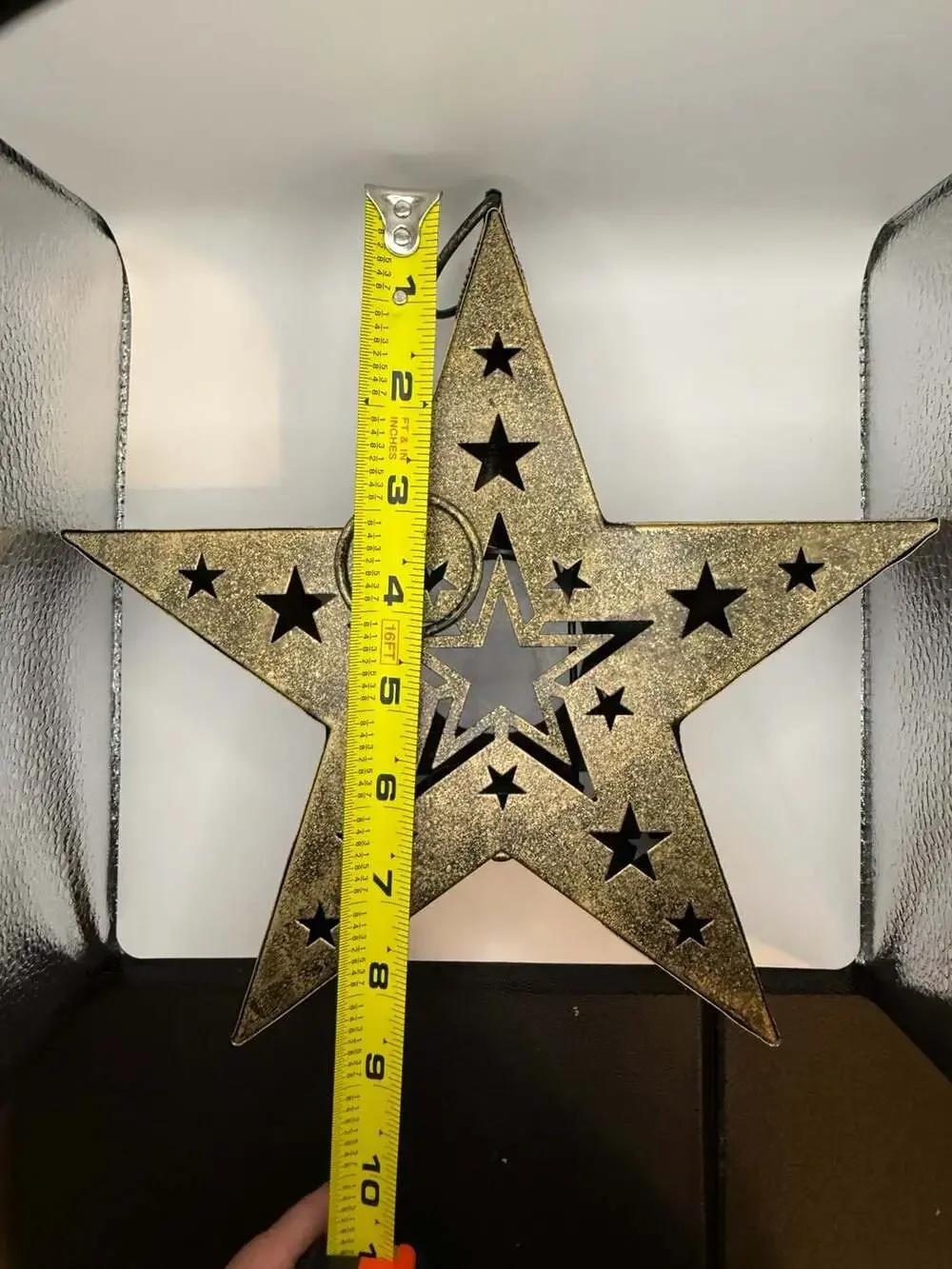 Northlight Stars Within a Star Metal Tealight Candle Holder